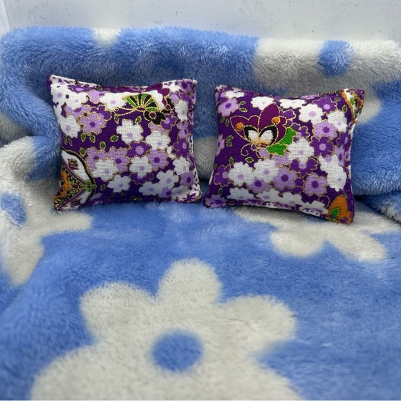 Floral Purple Miniature Pillows - Picture 2 of 4
